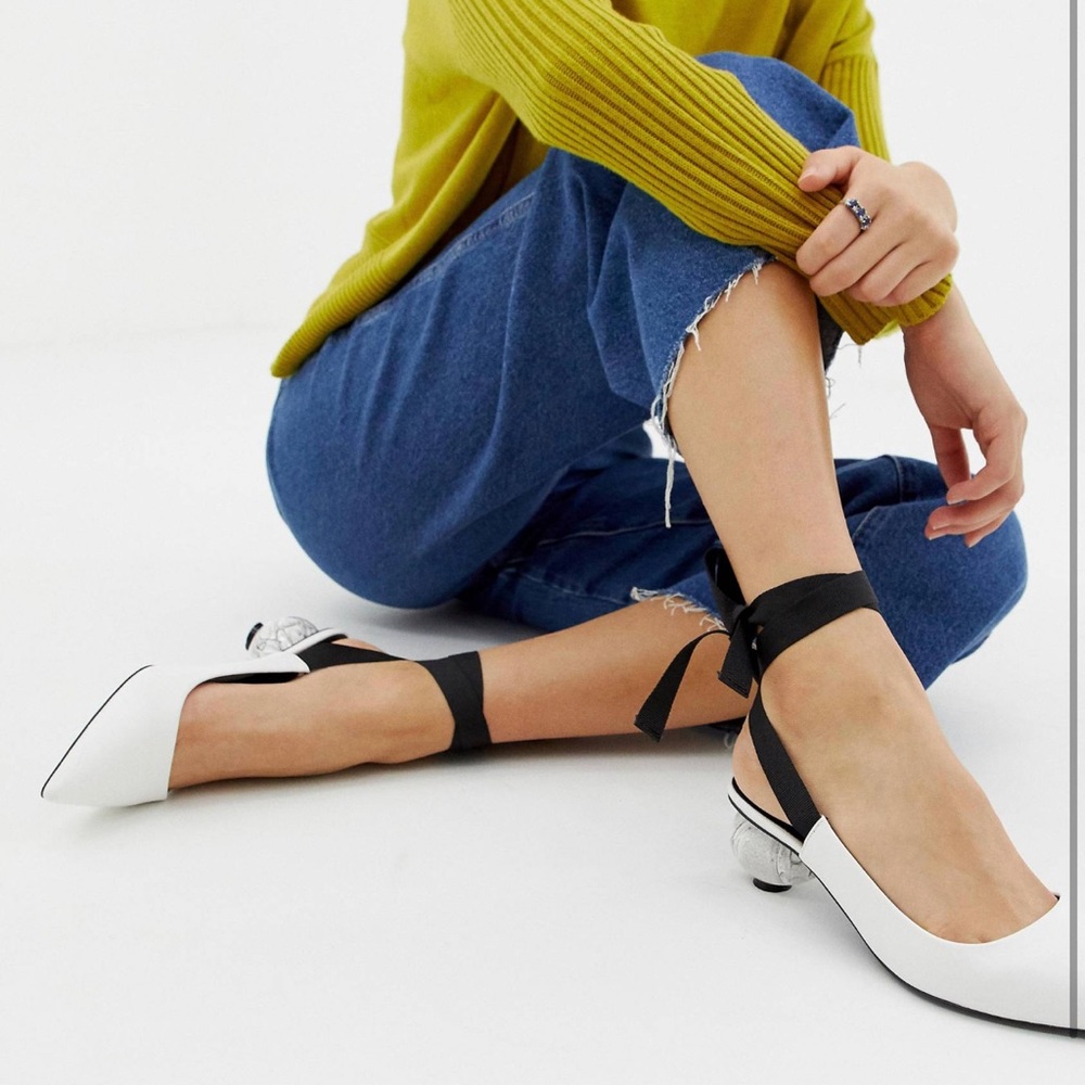 ASOS DESIGN Signature ball mid heels. Brand new in box, never worn, size 10